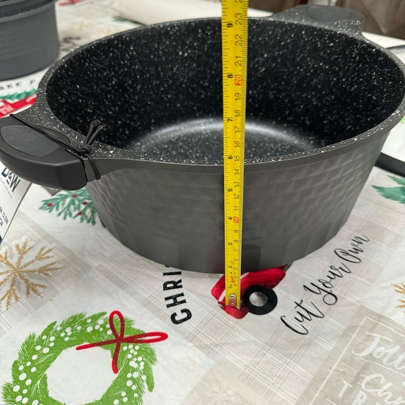D&W Pot/Casserole 12.5" Inch,10 Qt With Lid Big Party Size Nonstick Cookware New - Picture 6 of 8